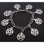 Metal Pentacle Charm Bracelet